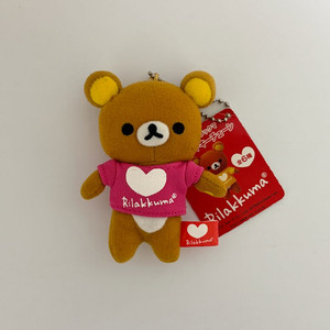 리락쿠마 아이 러브 리락쿠마 인형 키링 핑크 판매