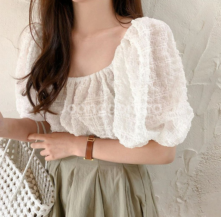 퍼프 블라우스--0