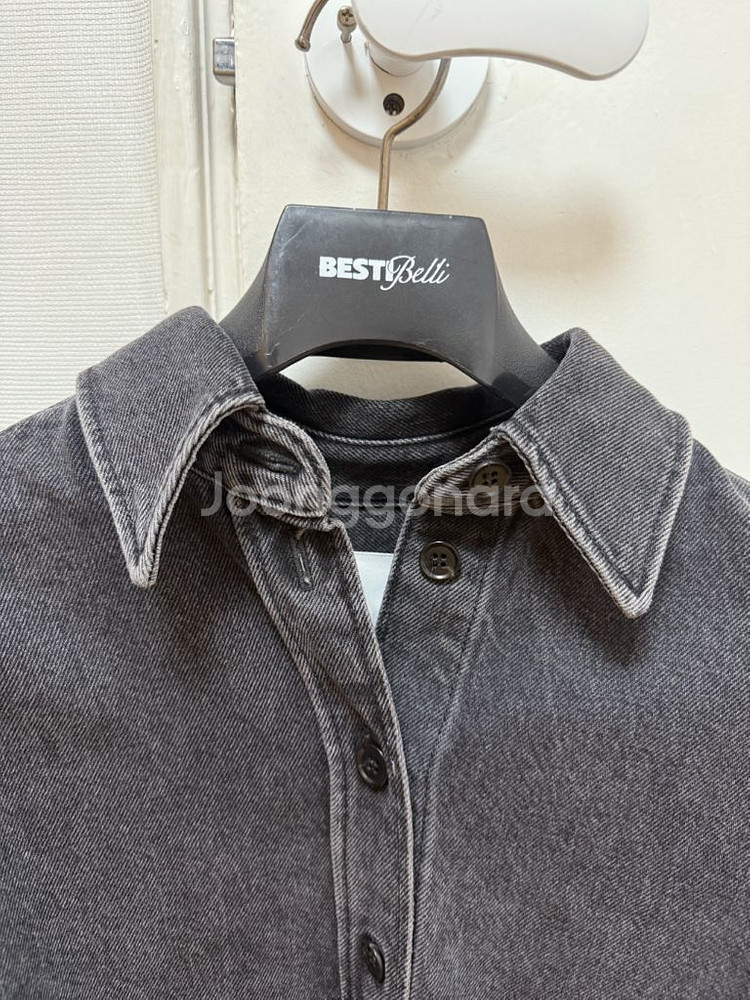 코스 릴렉스드 데님셔츠--9