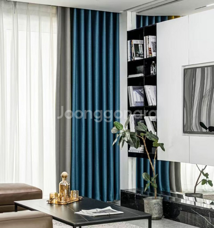 최고급 아일렛 암막 커튼 2개 세트(주문제작 가능)--3