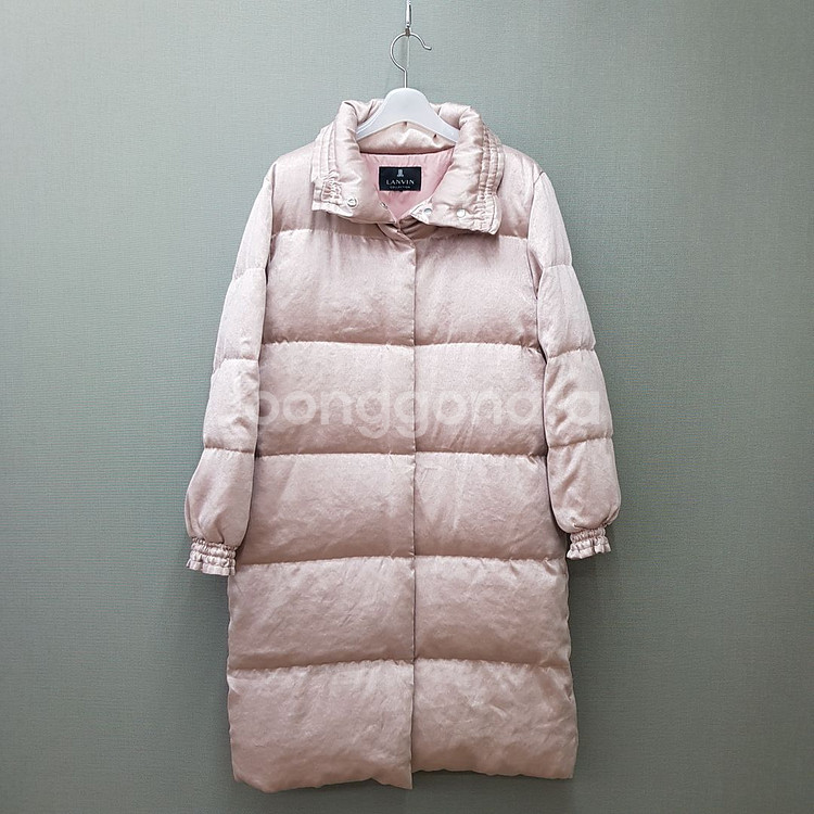 한섬 랑방 벨벳 텍스처 구스다운 롱패딩 82-94-160사이즈--0