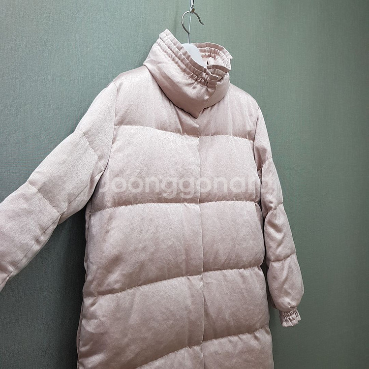 한섬 랑방 벨벳 텍스처 구스다운 롱패딩 82-94-160사이즈--2