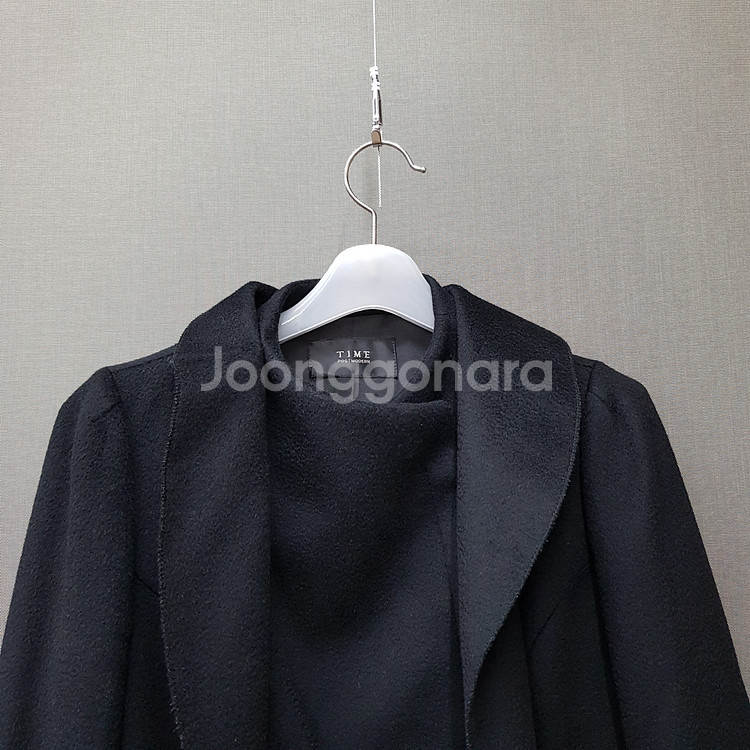 한섬 타임 드레이프 칼라 롱 코트 M사이즈--1