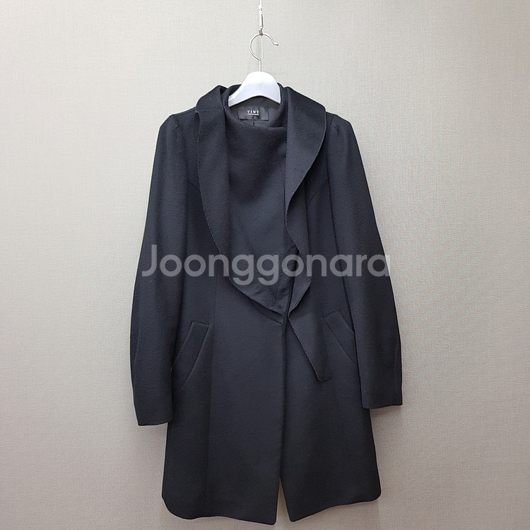 한섬 타임 드레이프 칼라 롱 코트 M사이즈--0