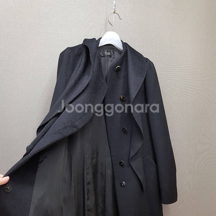 한섬 타임 드레이프 칼라 롱 코트 M사이즈--4