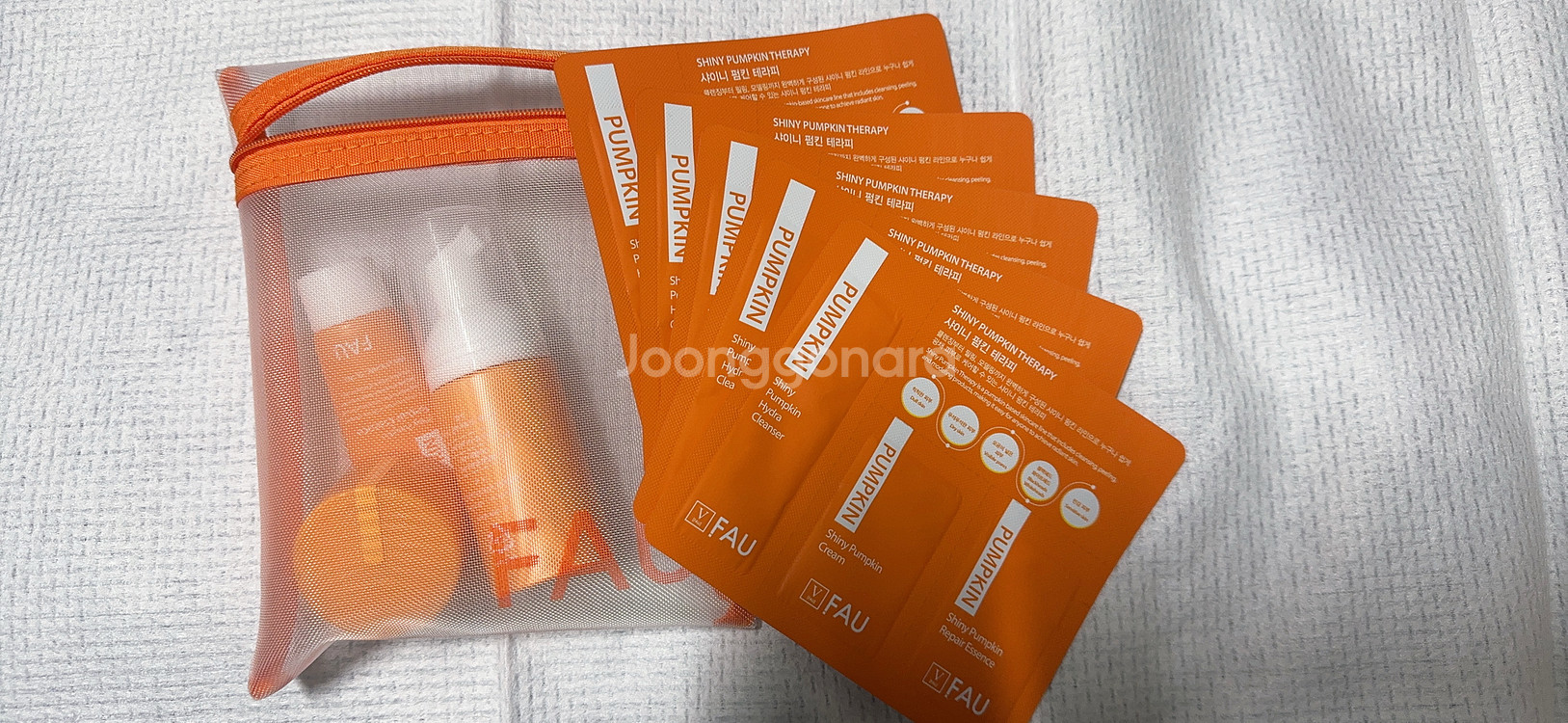 파우(FAU) 웰컴여행용키트+파우치 및 샘플5장--1