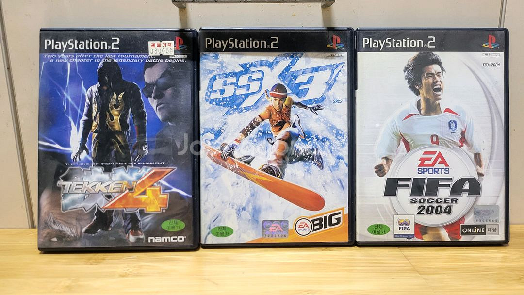 철권4, FIFA2004, SSX3 플스2 게임 3종 일괄--1