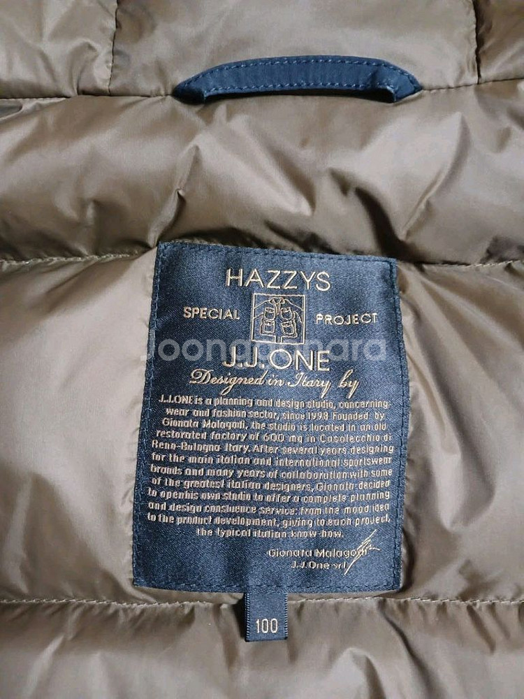 헤지스(정품) 남성 코요테퍼 다운 패딩 자켓 (네이비) (95~100) (상태 좋아요)--6