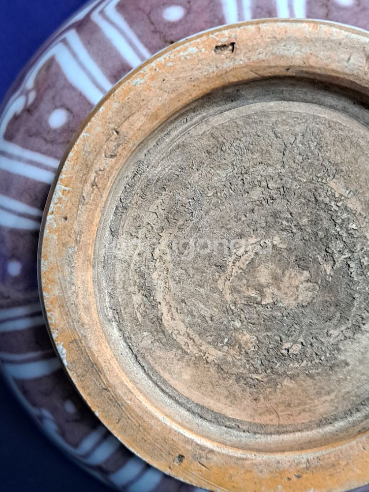 중국도자기 진사 유리홍 백자 옥호춘병. 화병.--7