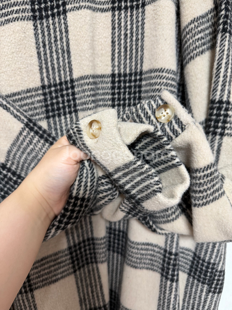 핫핑 체크 셔츠 코트 사이즈2--2