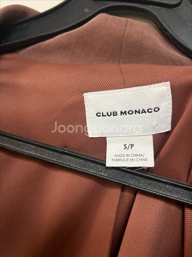 클럽모나코 바이커스타일 오픈 숏자켓 숄카라 빅카라 크롭 라이더 핑크브라운--8