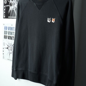 (S-M) 메종키츠네 맨투맨 티셔츠 더블폭스헤드 이미지