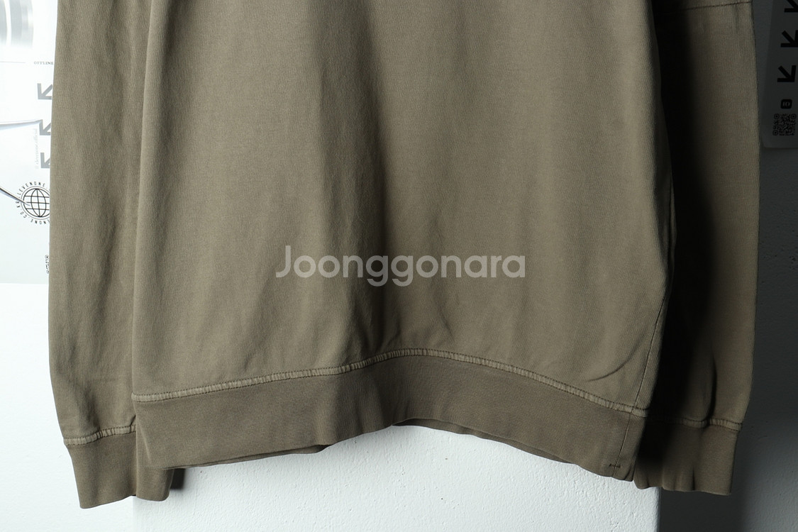 (XL) 씨피컴퍼니 맨투맨 티셔츠 카키 고글 스트릿--3