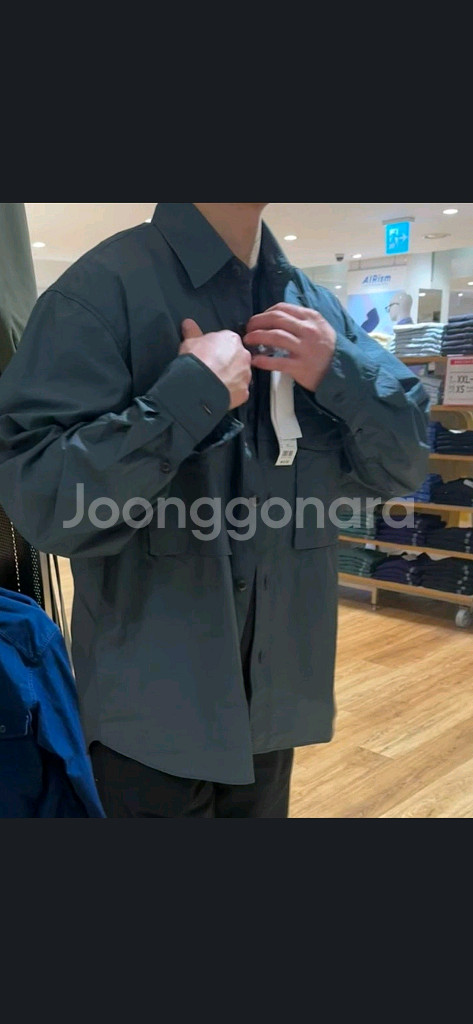 유니클로 셔츠자켓 코치자켓 매장정품--0