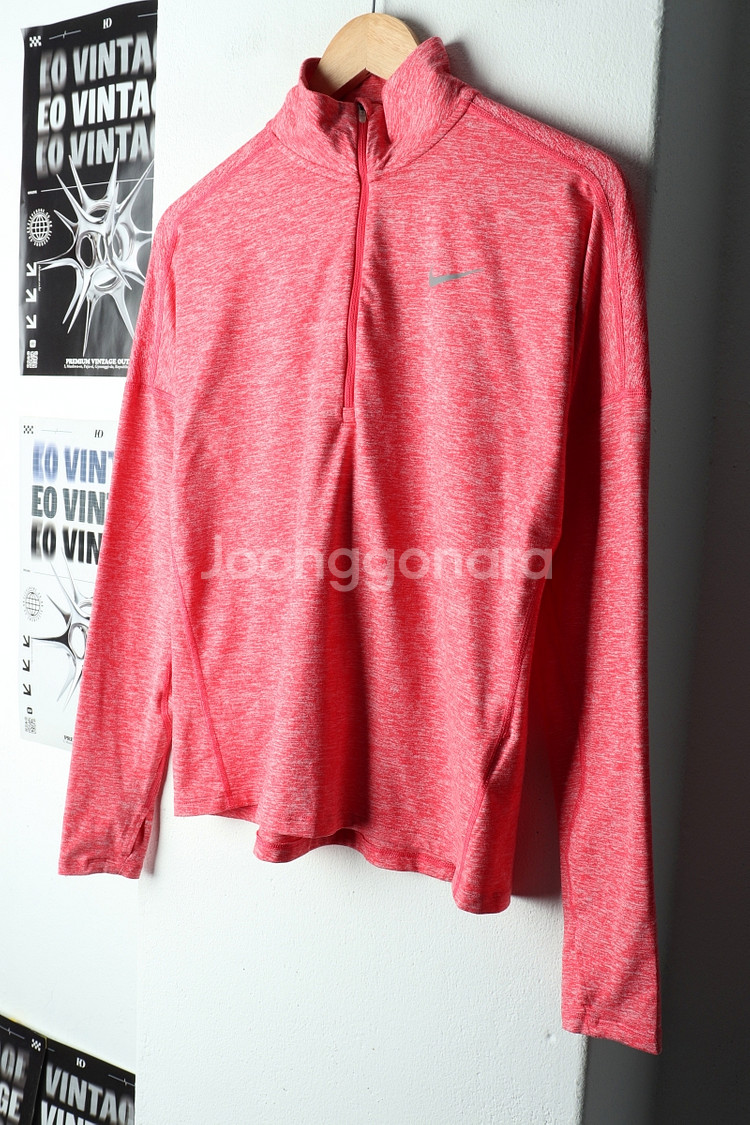 W(M) 나이키 카라 긴팔티셔츠 런닝 기능성 핑크--0