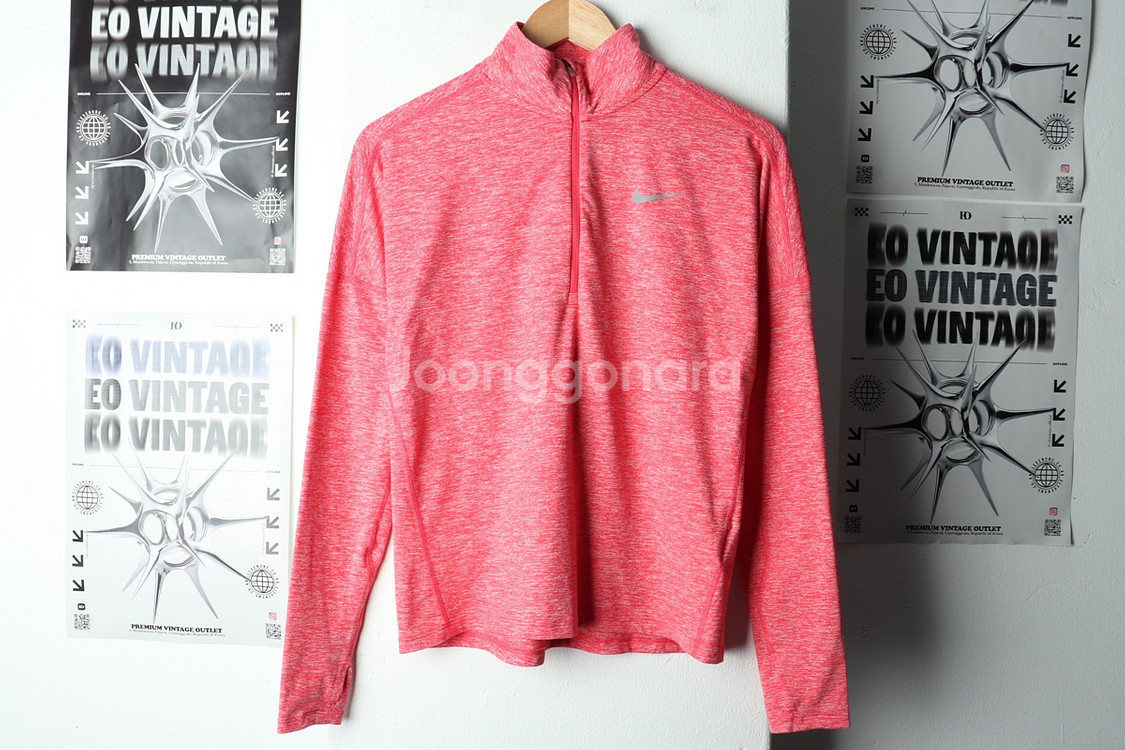 W(M) 나이키 카라 긴팔티셔츠 런닝 기능성 핑크--1