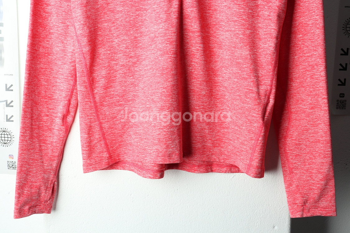 W(M) 나이키 카라 긴팔티셔츠 런닝 기능성 핑크--3