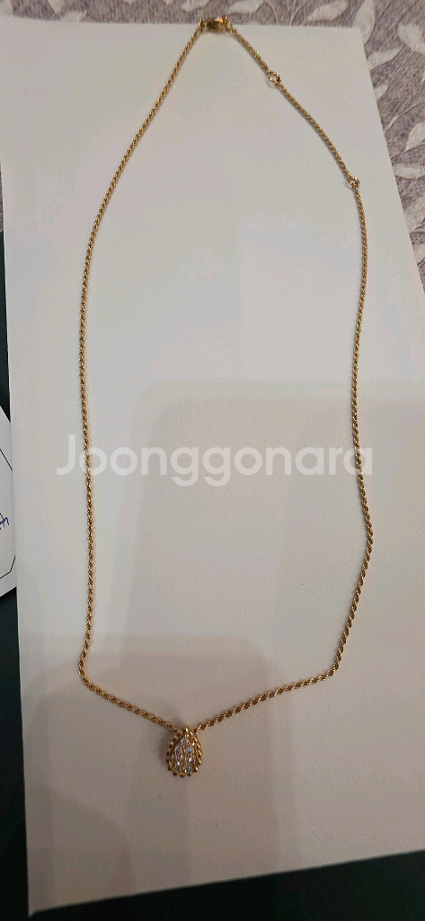 부쉐론 쎄뻥 옐로골드 목걸이 xs--3