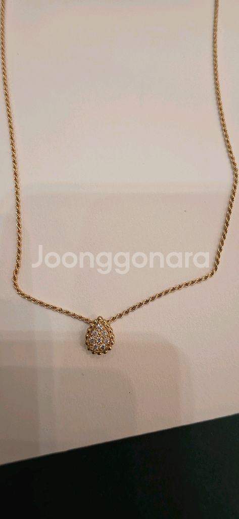 부쉐론 쎄뻥 옐로골드 목걸이 xs--4