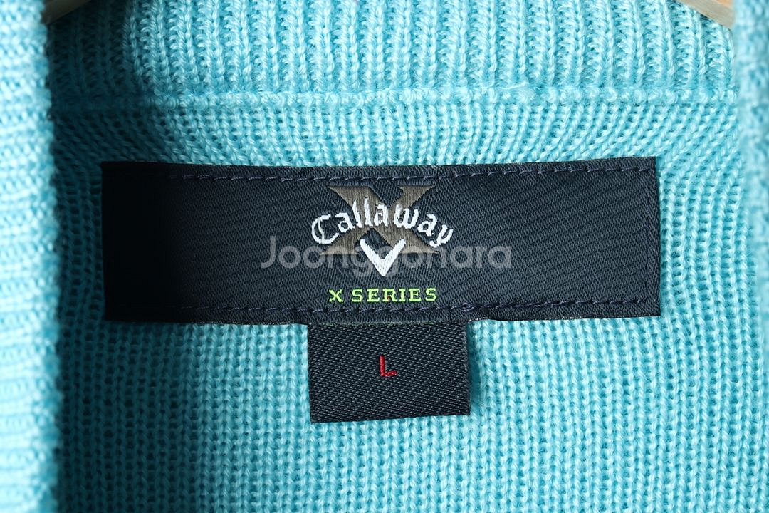 W(L) 캘러웨이 카라 긴팔티셔츠 골프 니트 반집업--6