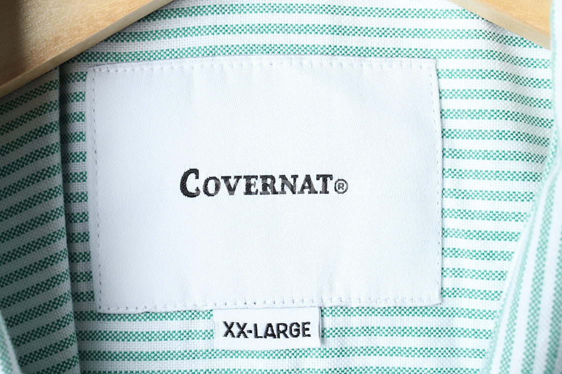 (2XL) 커버낫 셔츠 남방 빅사이즈 스트라이프 그린--5