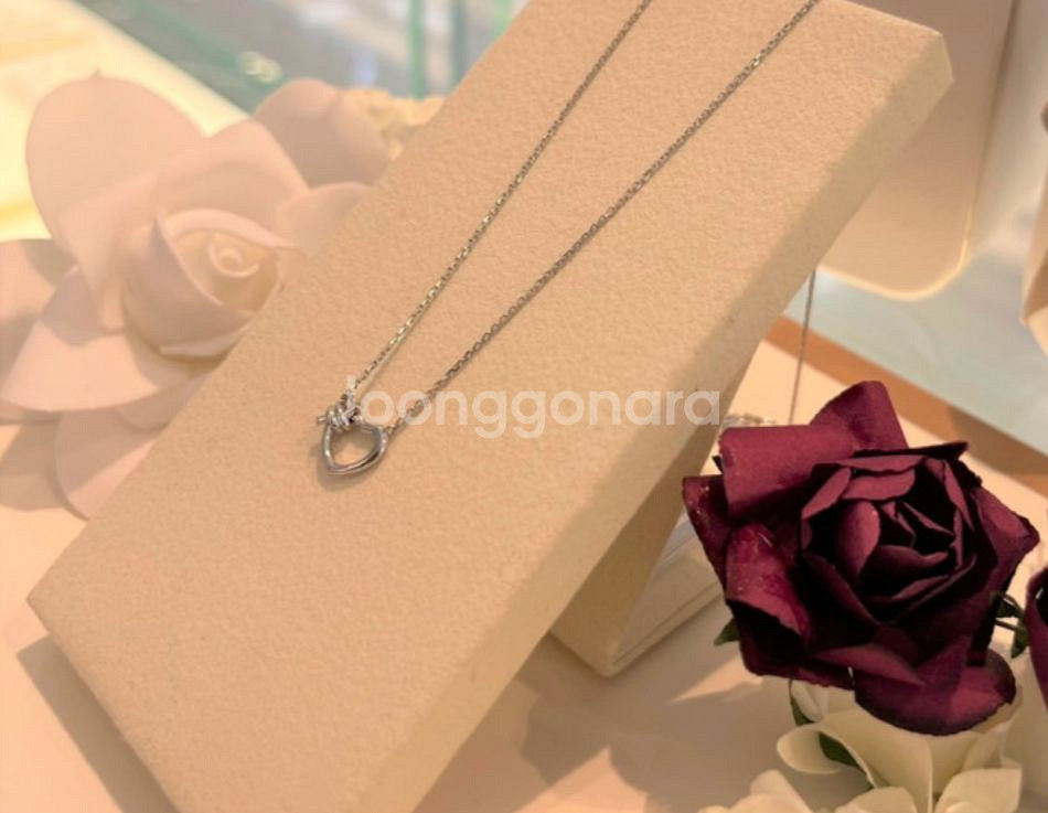 메트로시티 14K 화이트골드 목걸이 새상품입니다.--5