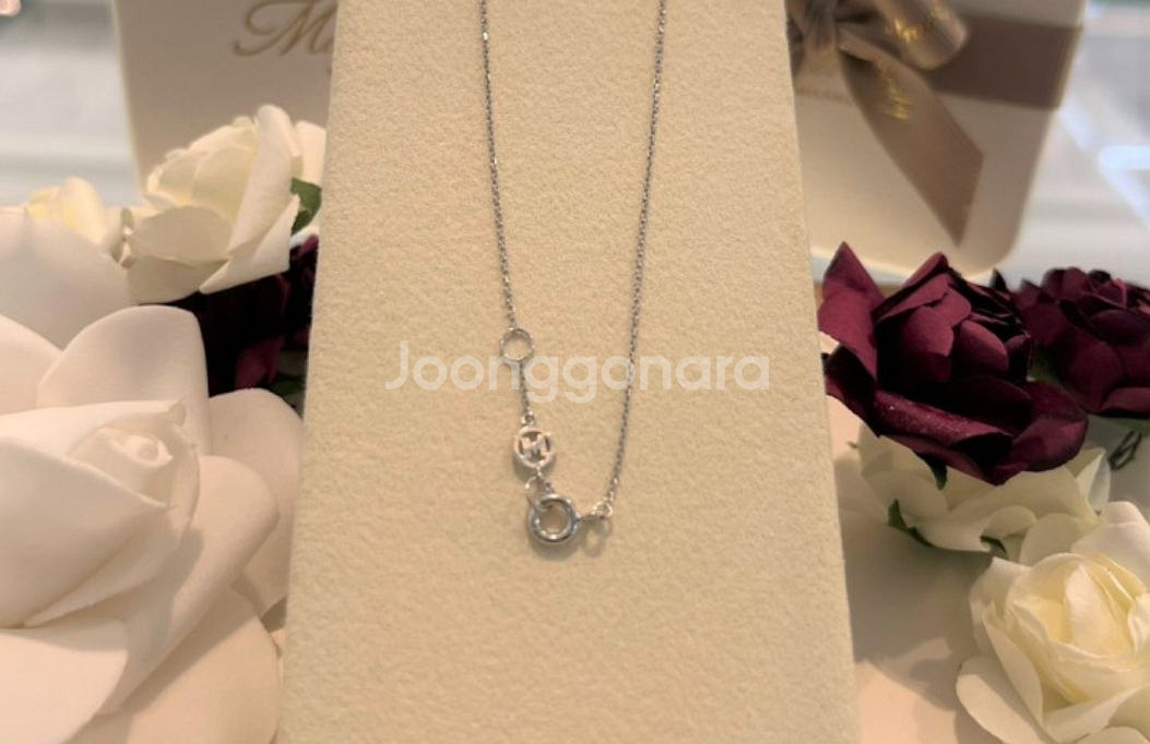 메트로시티 14K 화이트골드 목걸이 새상품입니다.--7