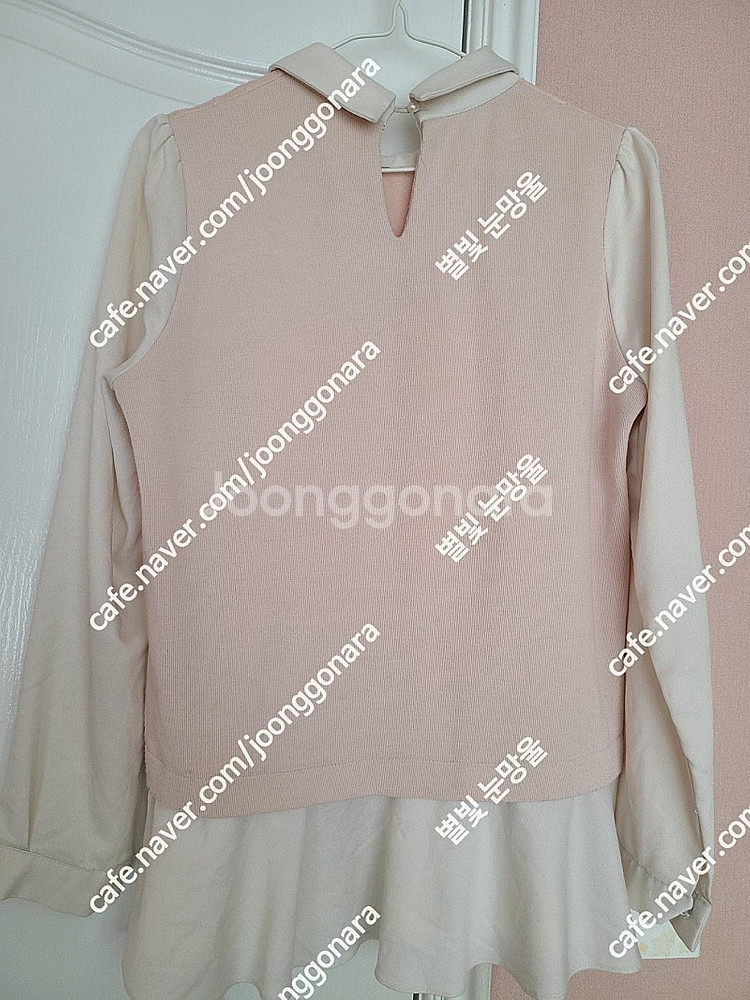 SOOS 수스 핑크 진주 블라우스 판매--2