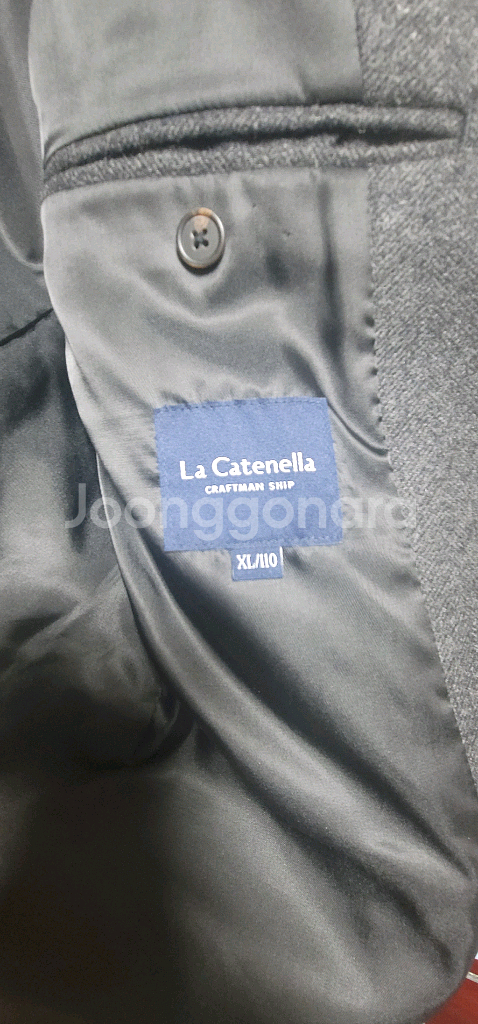 La Catenella 남성 코트 XL/110 사이즈입니다- 모 53% 혼방 케시미어 소재로 제작되었습니다- 회색톤--4