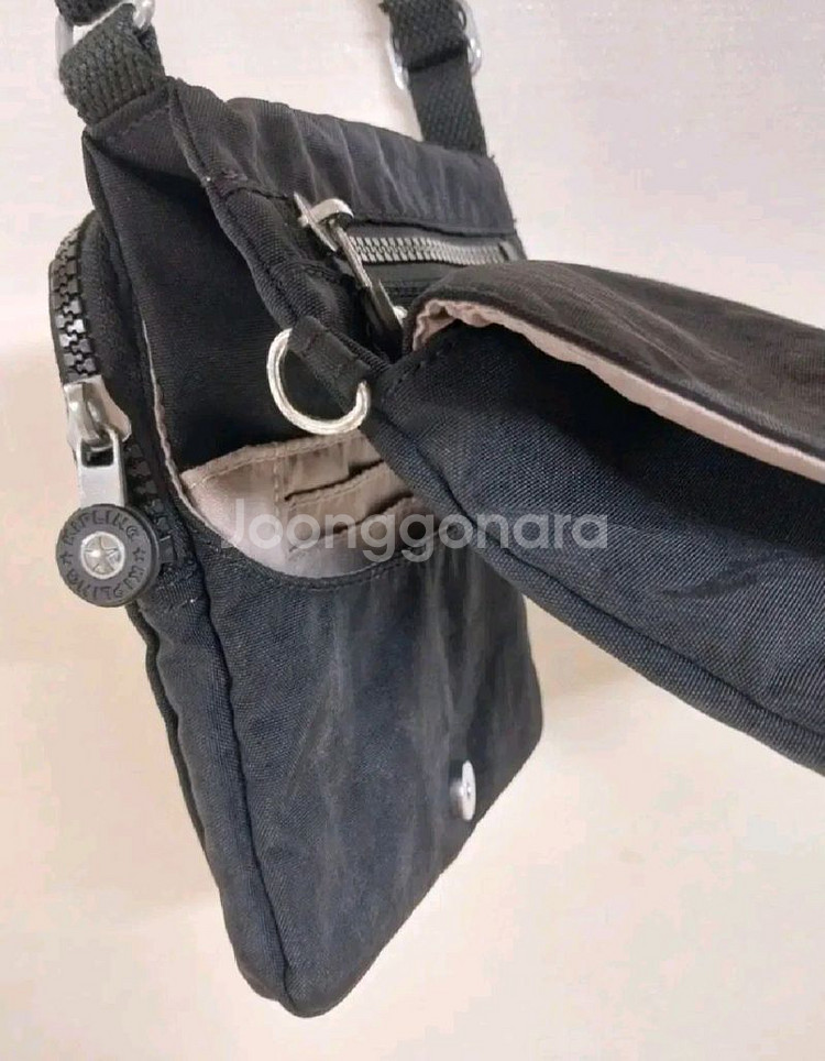 남녀공용 키플링 엘도라도 미니 크로스백, 메신저백, 숄더백 (블랙)--3