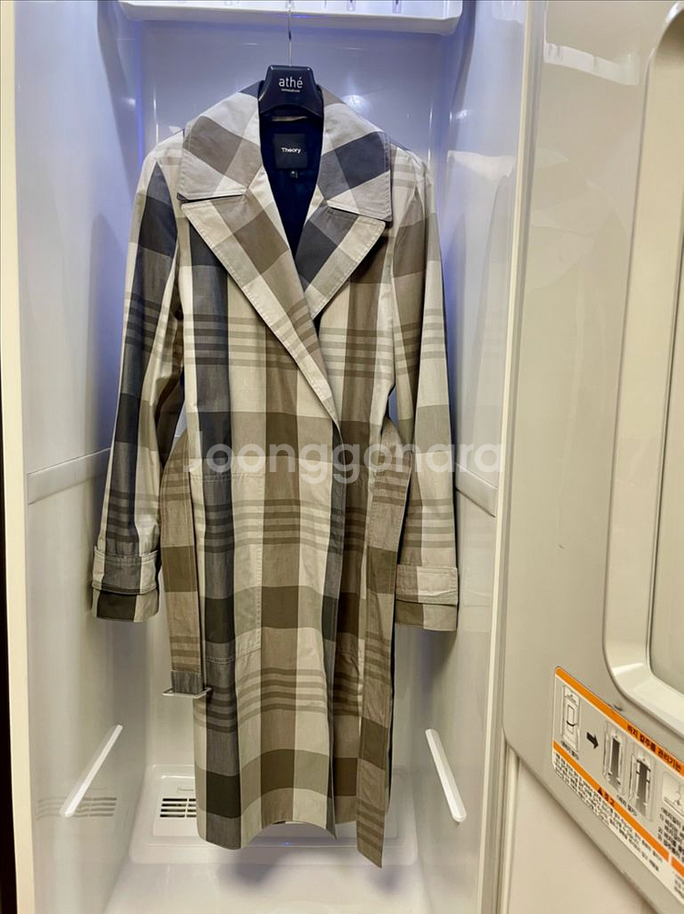 띠어리(Theory) 트렌치 체크코트 m사이즈-가격내림--2
