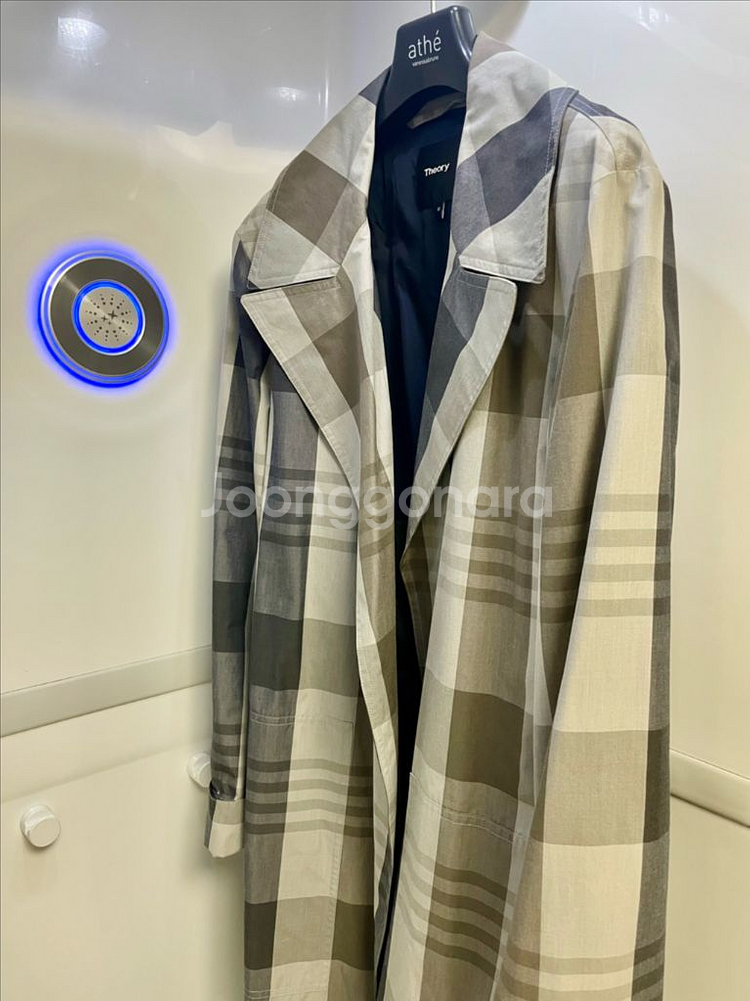 띠어리(Theory) 트렌치 체크코트 m사이즈-가격내림--5