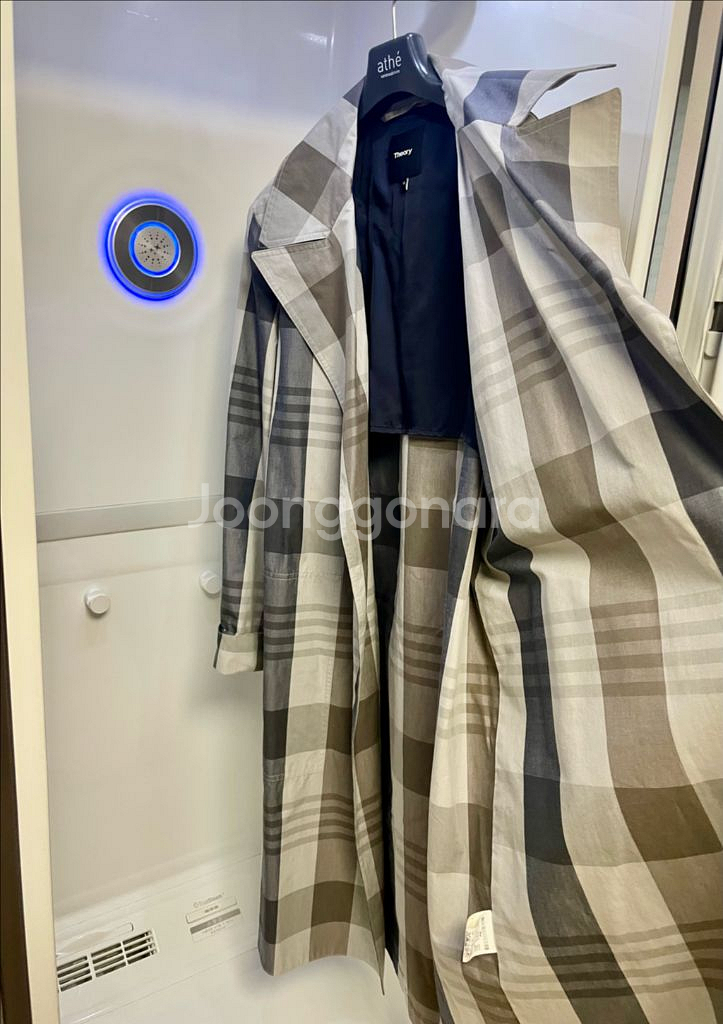 띠어리(Theory) 트렌치 체크코트 m사이즈-가격내림--6