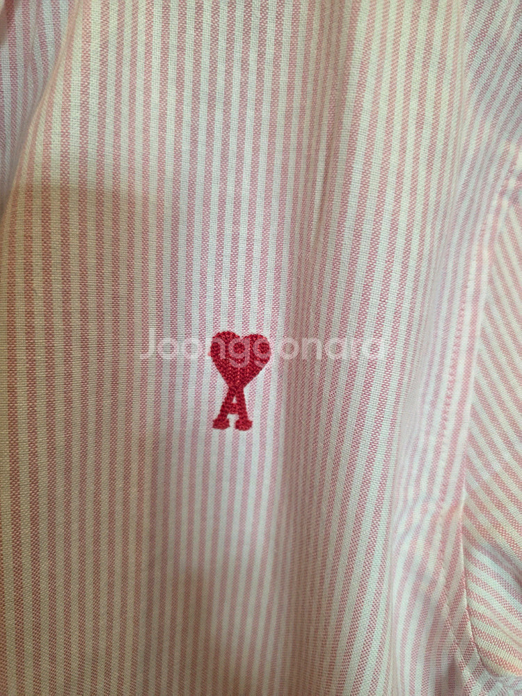 남성 아미 스트라이프 옥스포드 셔츠 L XL--2