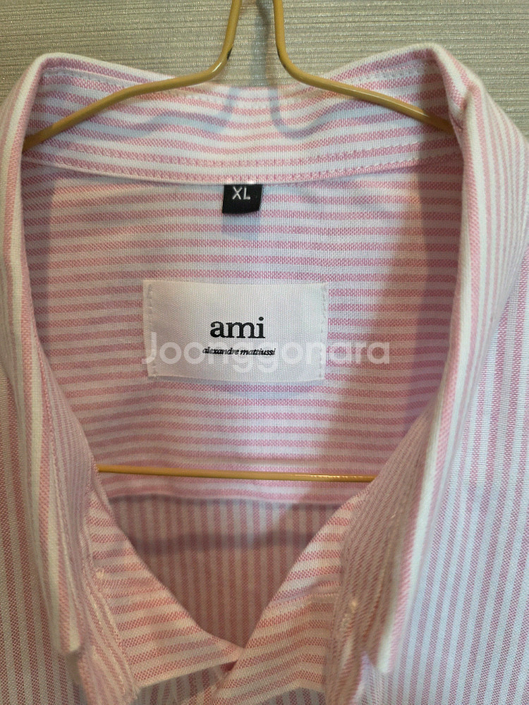 남성 아미 스트라이프 옥스포드 셔츠 L XL--5