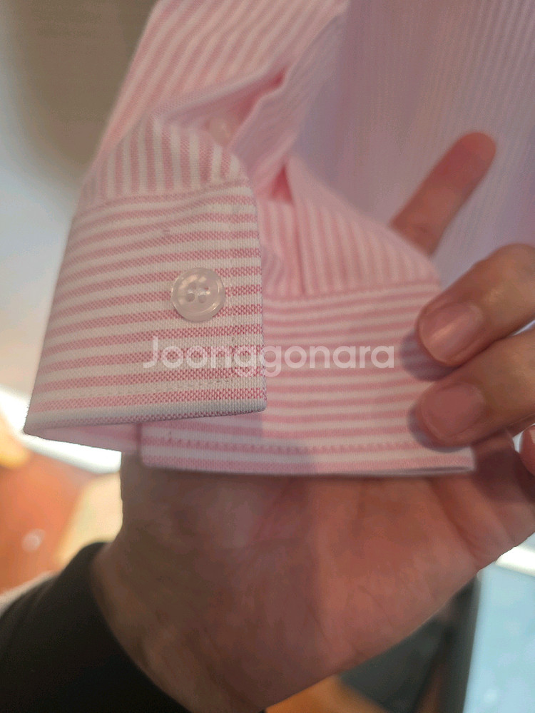 남성 아미 스트라이프 옥스포드 셔츠 L XL--6