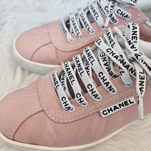 샤넬 슈레이스 스니커즈 핑크 38