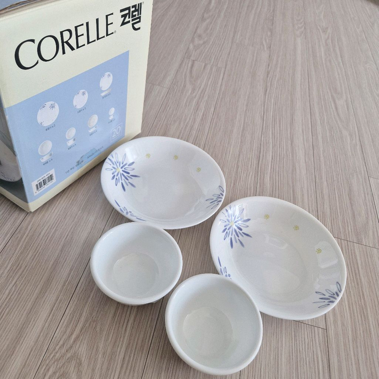 코렐 4인 그릇 세트 20pcs / 그릇--1