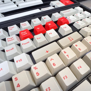 일당오 레드얼럿 Red Alert 커스텀 키캡 세트 PBT 한영각인 레트로