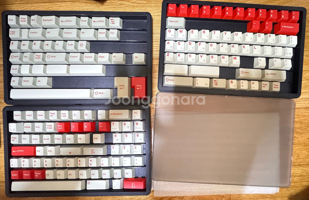 일당오 레드얼럿 Red Alert 커스텀 키캡 세트 PBT 한영각인 레트로--1