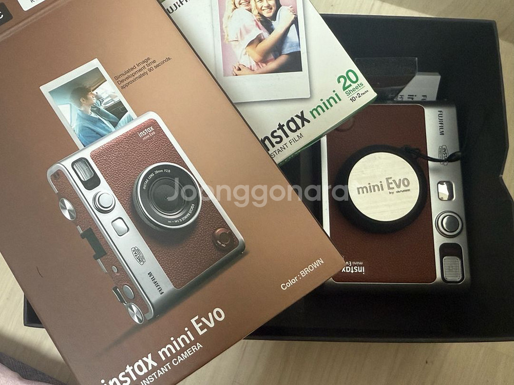 인스탁스 미니에보 카메라 브라운--1