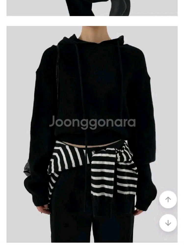 어텀 코이 후드 니트 - 블랙--0