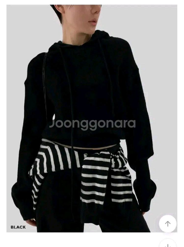 어텀 코이 후드 니트 - 블랙--2