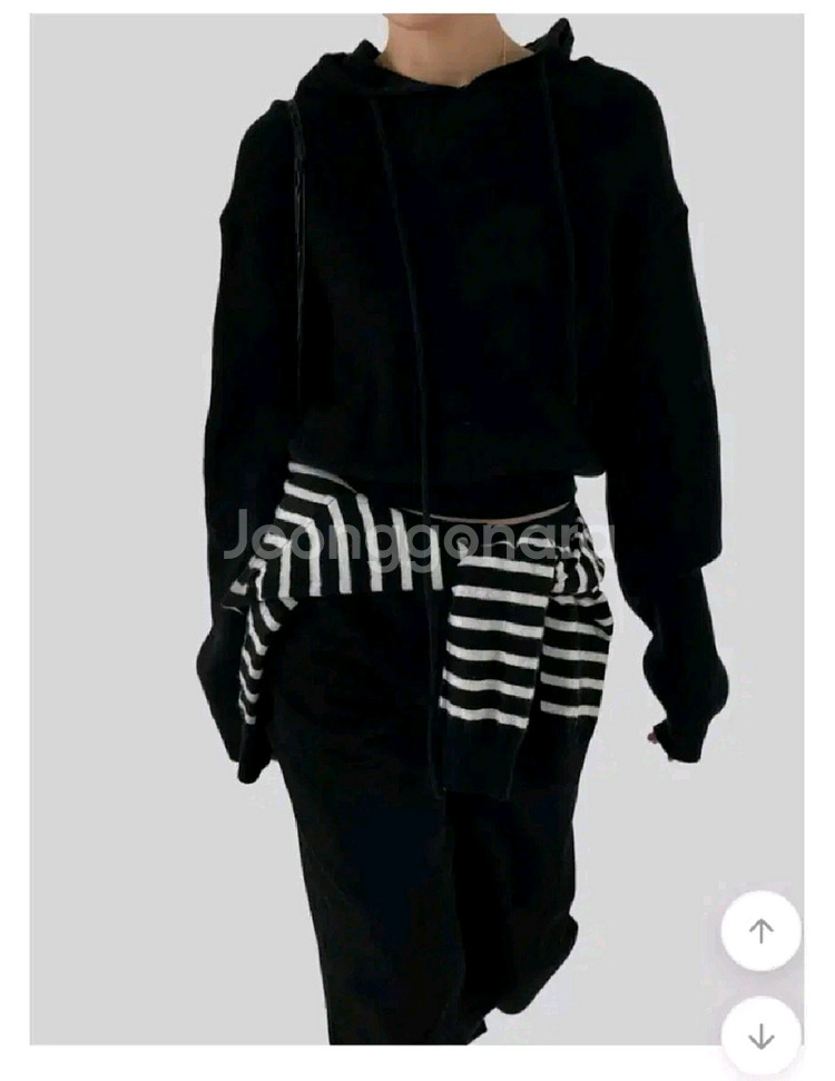 어텀 코이 후드 니트 - 블랙--3