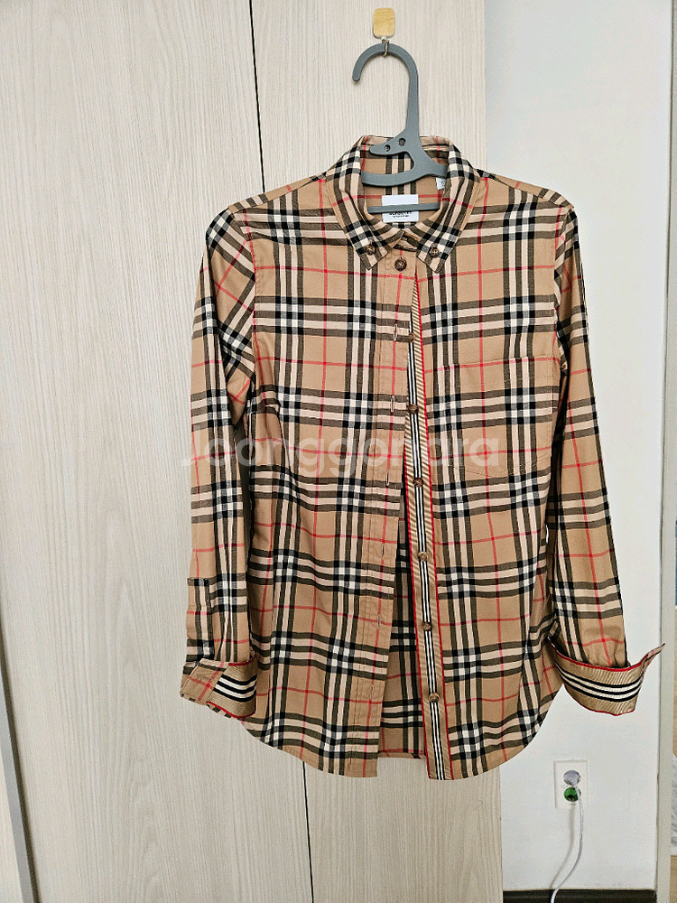 여성 버버리 체크 셔츠 uk4--4