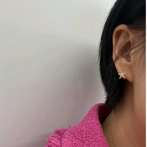 14k 로즈골드 별모양 귀걸이(한쌍)