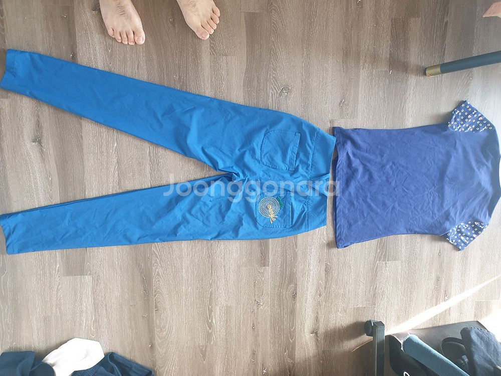 와이드앵글 여성 조끼 티 바지 호칭64,85--7