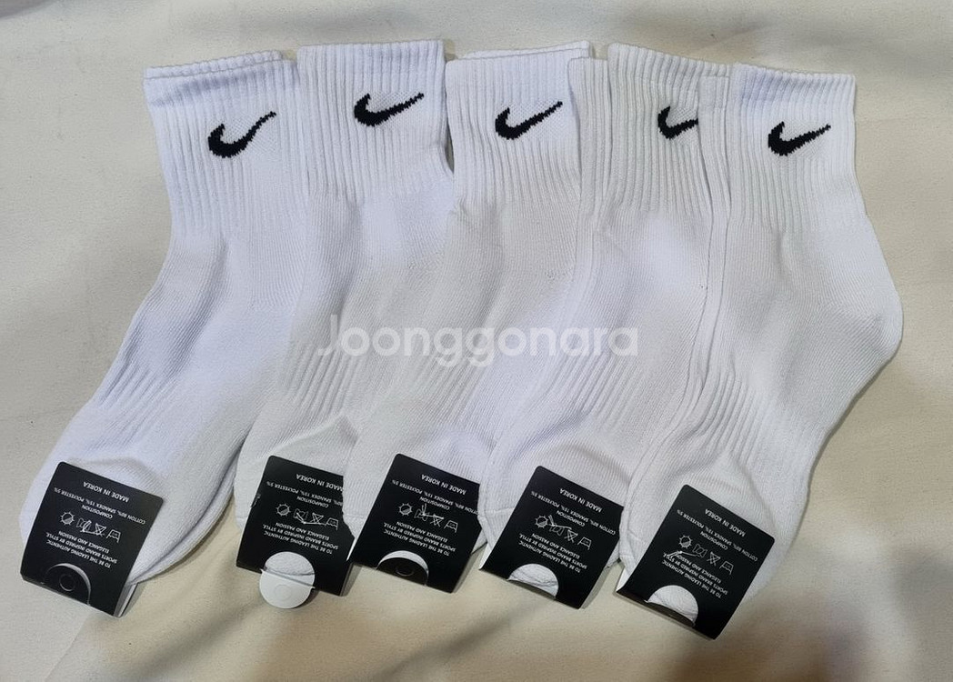 나이키 남성용 코튼 양말 5켤레 세트--0