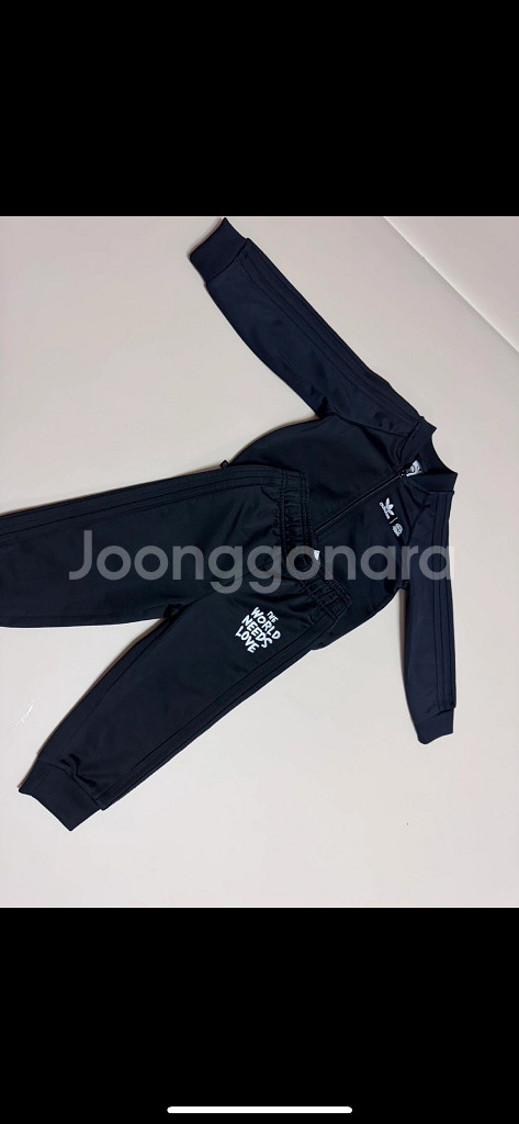 아디다스 트랙수트 블랙 85사이즈--0