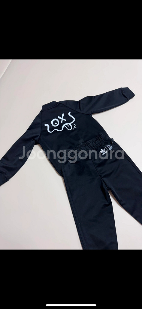 아디다스 트랙수트 블랙 85사이즈--1